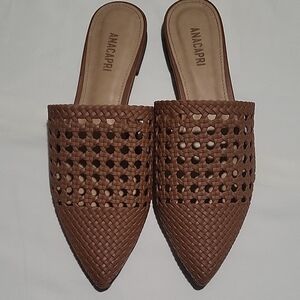 Anacapri Mules Women's Brown Woven Mules size 5